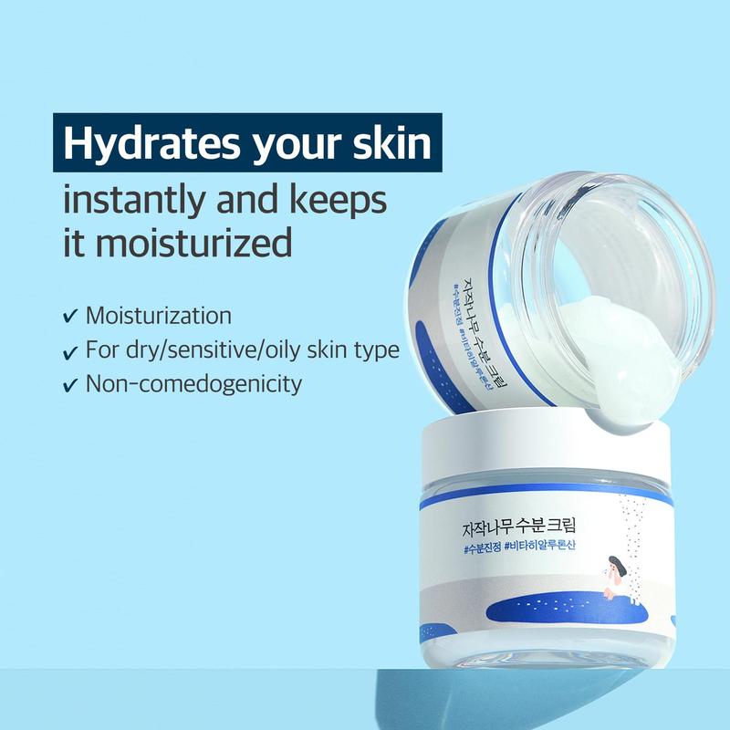 Round Lab Birch Juice Moisturizing Cream 80ml, Vita Hyaluronic Acid, Moisture Filling, Moisture Capsule Type Hydration Cream, Long Lasting Moisture Cream, Quick Absorbing Cream, Hypoallergenic Cream, Soothing Cream, Korean Skincare