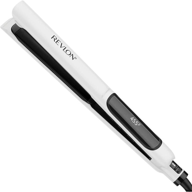 REVLON Crystal C + Ceramic Digital Hair Flat Iron | Long-Lasting Shine and Less Frizz, (1 In) Helen of Troy