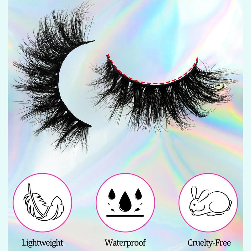 Cat Eye Look False Eyelashes, 4 Pairs Natural Look Thick & Curly False Eyelashes Clusters, Lash Extension Eye Makeup Product for Women, Individual Lashes Clusters Kit