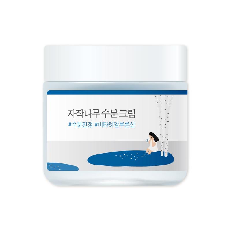 Round Lab Birch Juice Moisturizing Cream 80ml, Vita Hyaluronic Acid, Moisture Filling, Moisture Capsule Type Hydration Cream, Long Lasting Moisture Cream, Quick Absorbing Cream, Hypoallergenic Cream, Soothing Cream, Korean Skincare