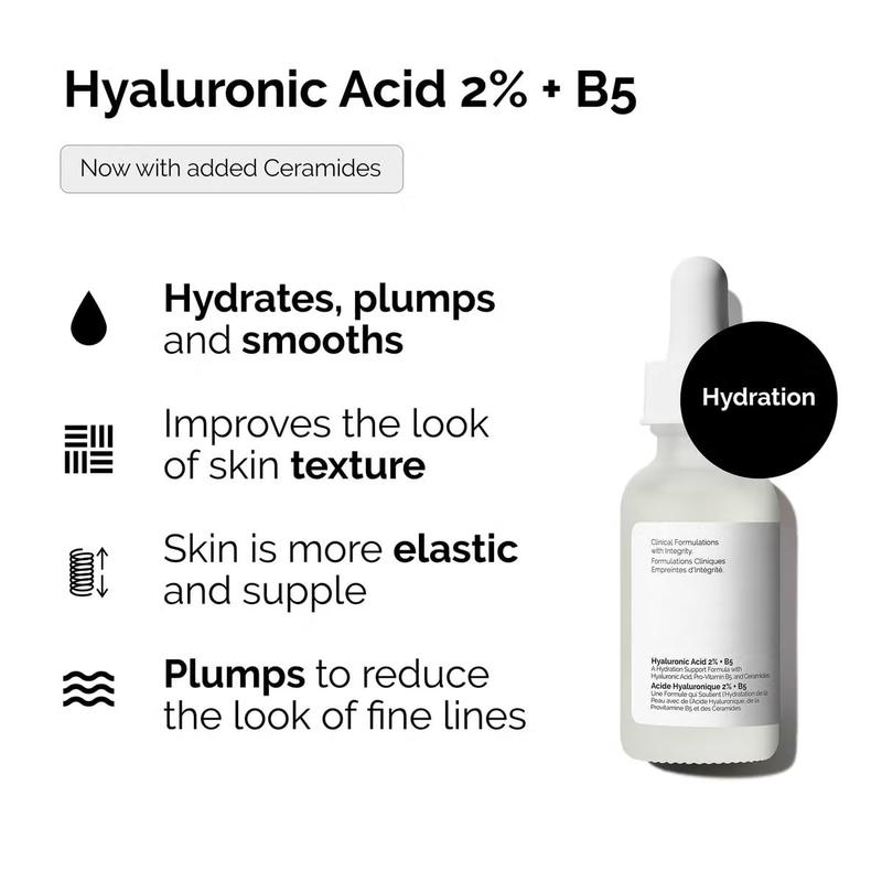 Hyaluronic Acid 2% + B5,Face Moisturiser, Hyaluronic Acid Serum For Face Hydrated, Hyaluronic Acid Face Serum for Women Plump And Smooth Skin, Hyluronic Acid Serum For Face Anti Aging, Skin Care