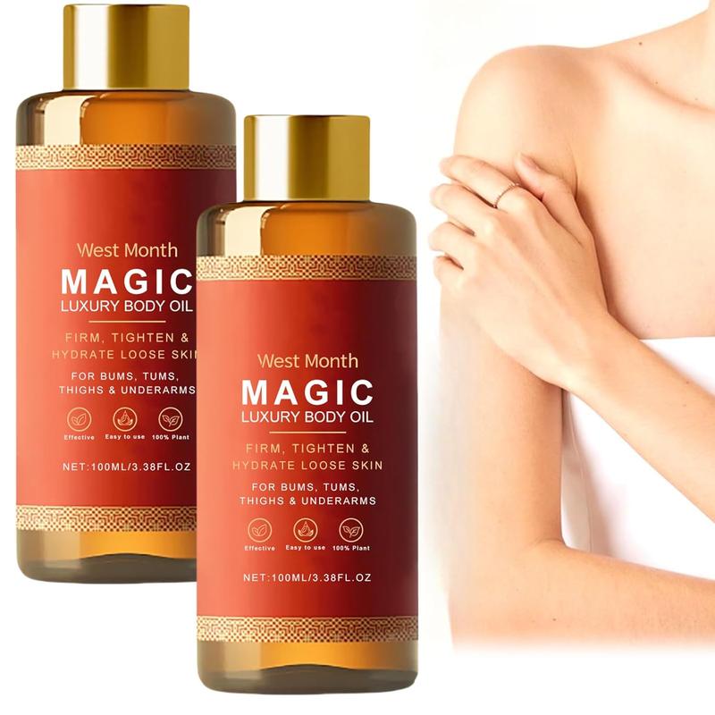 West&Month Magic Body Oil, Magic Body Firming Oil, Magic Luxury Body Oil, Magic Body Oil Plumps, Firms and Hydrates Skin，Suitable for Full Body Use