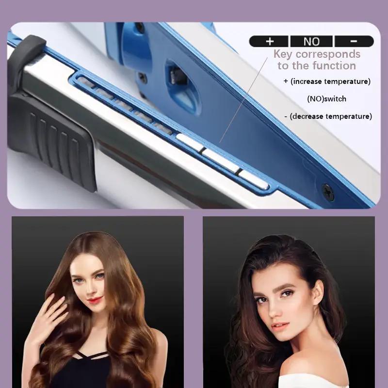 2 in 1 Hair Straightener & Curling Iron, 1 Box Hair Styling Tool for Home & Salon Use, Professional Hair Styling Tool for Women & Girls