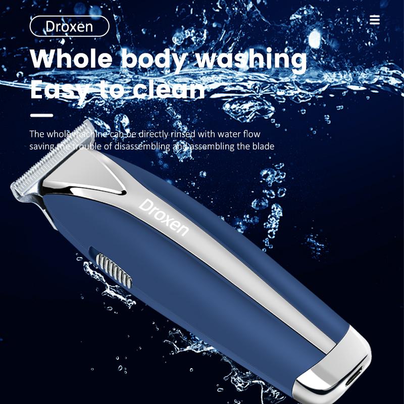 Droxen Cordless Hair Clipper Kit, Electric Body Hair Trimmer for Men, Waterproof Electric Shaver, Facial Hair Removal Tool, Precision Blades, 3 Guide Combs barber equipment