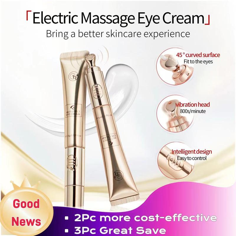 [MULTI-EFFECT] EYE CREAM, Electric Massager eye cream, effectively reduces eye puffiness, fine lines, dark circles, and eye bags, quickly absorbs and deeply moisturizes the eye area, providing comfortable skin care.