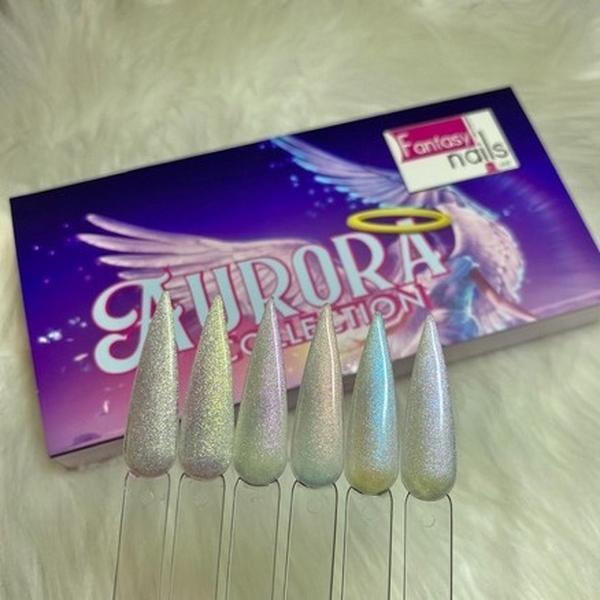 Fantasy Nails Aurora Gel Polish Collection - 6 Colors, Total 12ml Each