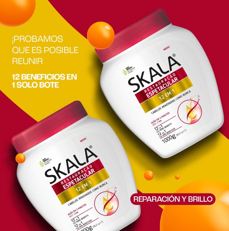 Skala 12 in 1 Conditioning Treatment Cream for All Hair Types - Net 35.27 Oz (Pack of 1) - Vegan Conditioner Haircare