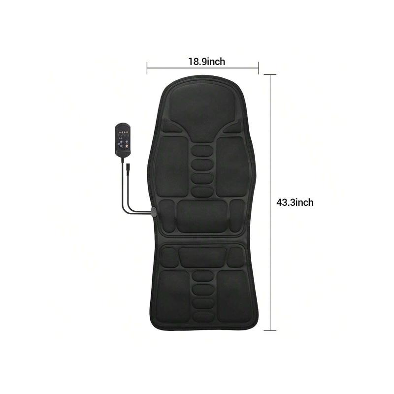 Dazone Massage Seat Cushion Pad, 8 Modes Electric Heated Back Neck Leg Full Body Massager Chair Pad For Car, Home, Office