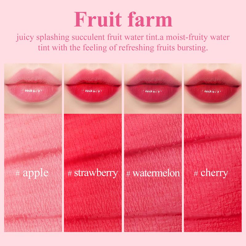 bayfree Korean Lip Stain Set Moisturizing Weightless & Non-sticky Finish Mini Items Makeup Gel Gloss