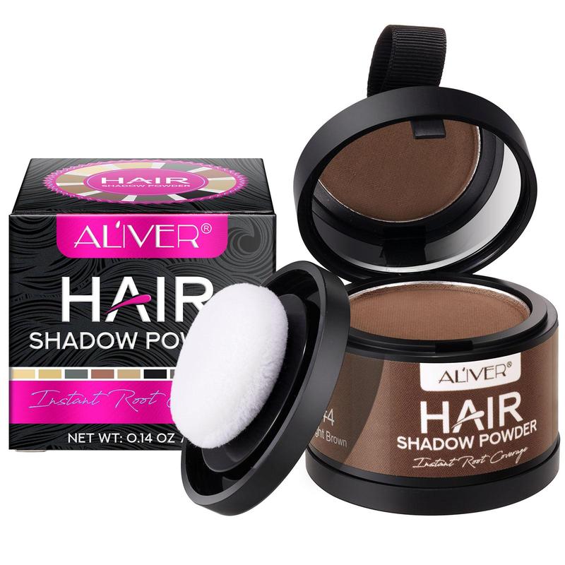 Aliver Hairline Powder, Hairline Shadow Coverage Touch Up Hair, for Women Hair Root Touch Up Powder,Dark Brown