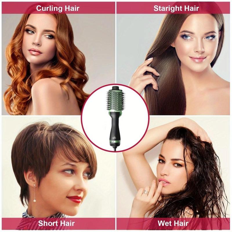 Multifunctional hot air brush, hair dryer, hair straightener, curling comb in one step, professional salon hair styling tool, best gift for women