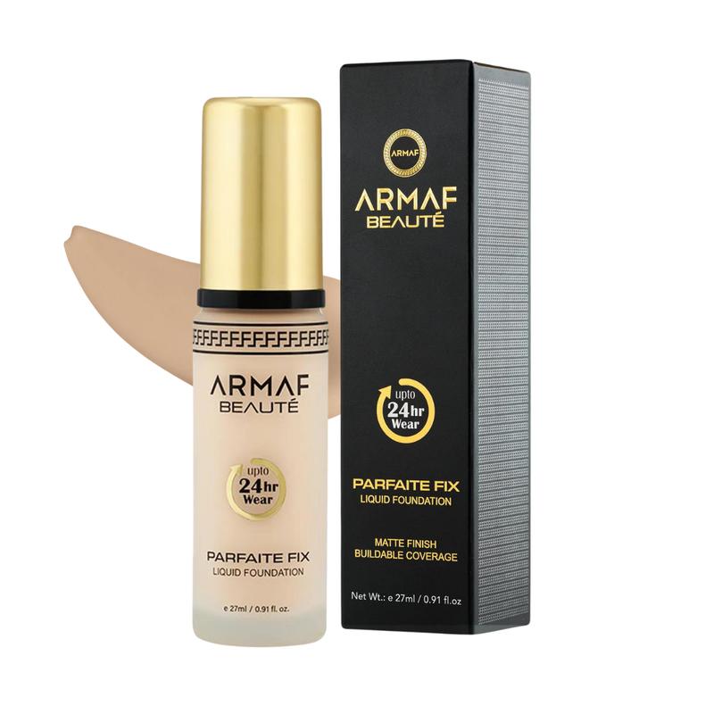 ARMAF PARFAITE FIX LIQUID FOUNDATION - WATER RESISTANT   UP TO 24 HOUR COVERAGE - Net Wt.e 27ml   0.91 fl.oz Concealer Makeup Flawless Cosmetic