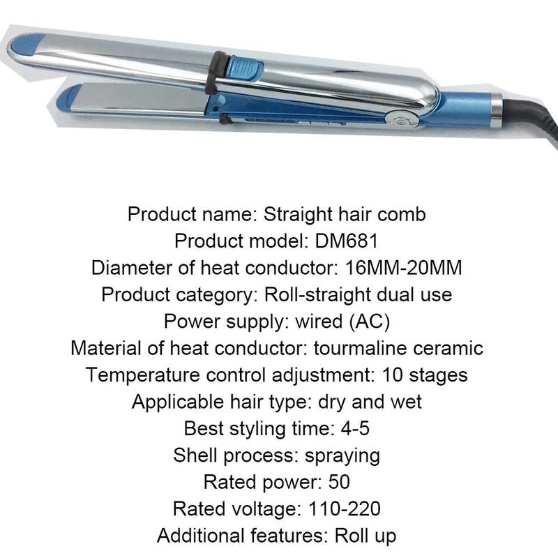 2 in 1 Hair Straightener & Curling Iron, 1 Box Hair Styling Tool for Home & Salon Use, Professional Hair Styling Tool for Women & Girls