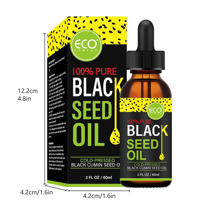 ECO Finest Black Seed Oil for Hair and Skin Care, Natural&Organic, Black seed cumin oil, Nourishing Serums, 60ml- Hydrating Serum, Haircare Vitamins