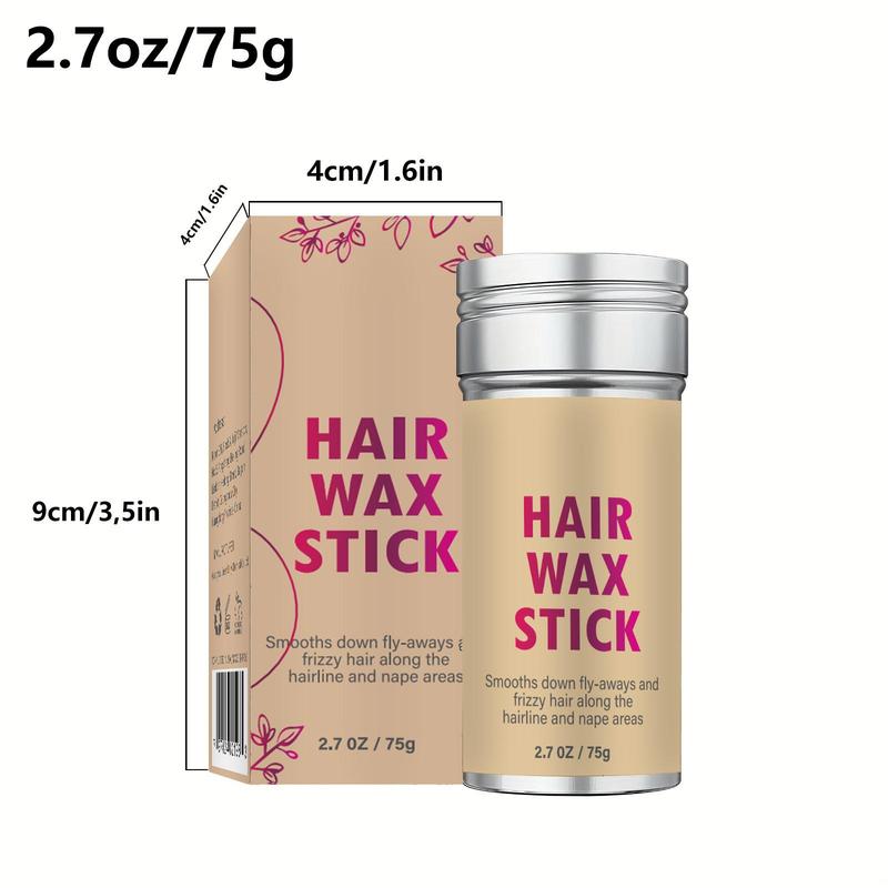 Summer 75g Hair Wax Stick, Non-Greasy Hair Edge Control Frizz Control Hair Stick, Hair Wax Gel, Long Lasting Hair Pomade Stick Hair Styling Gel, Flyaway Hair Tamer Wig Smoothing Wax Cream, Hair Styling Product, Back To School