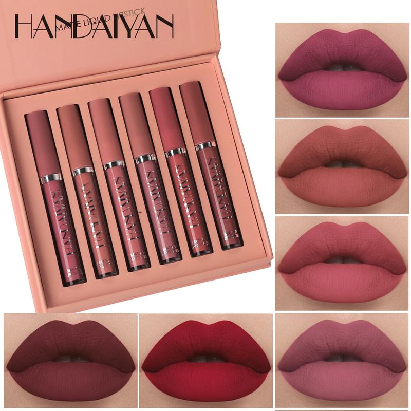 HANDAIYAN Lip makeup, professional makeup, moisturizing, perfect for all occasions, 6 lip gloss gift boxes Color Lipstick