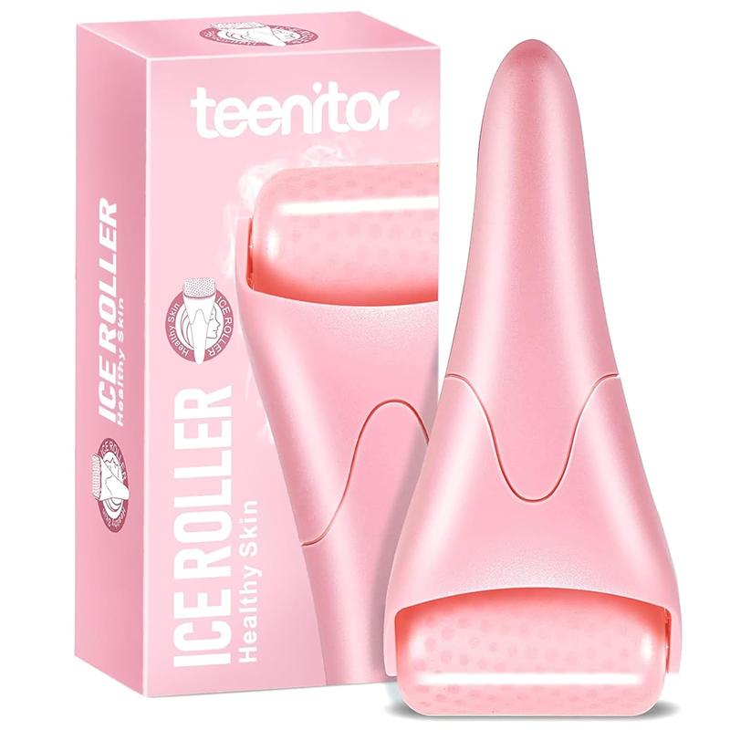 Teenitor Pink Ice Roller for Face, Ice Face Roller, Eye Roller for Puffy Eyes, Facial Roller Spa Self Care Tools for Women Teenitor