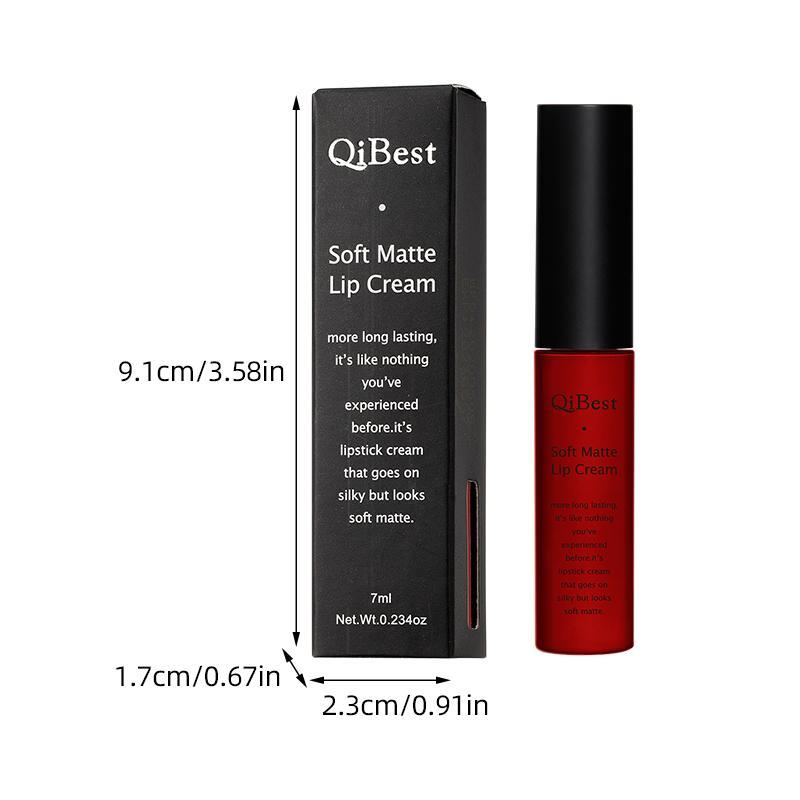 Matte Liquid Lipstick, 1 Count Long Lasting Easy Coloring Moisturizing Matte Lip Balm, Suitable for All Occasions Lip Makeup, Girls and Women Makeup Accessories, Velvet Matte Finish Lip Gloss