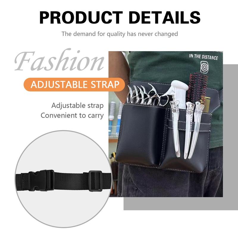 Hair Cutting Salon Tool Bag, Portable Adjustable Hair Cutting Tool Storage Waist Bag, Professional Hair Styling Tool Bags for Barber