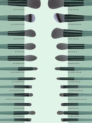 Koccido Makeup Brushes 22 Pcs Makeup Kit,Foundation Brush Eyeshadow Brush Make up Brushes Set (Green, 22 Piece Set)