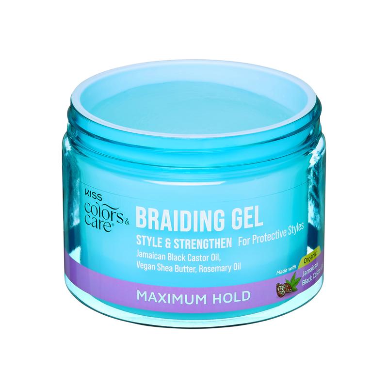 KISS Colors & Care Braiding Gel, Maximum Hold, 6 oz.