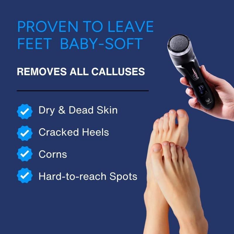 Rechargeable Electric Foot File: Portable Pedicure Tool for Dead Skin Removal, Professional Foot Care Kit  Manicure Nail Foot Grinder