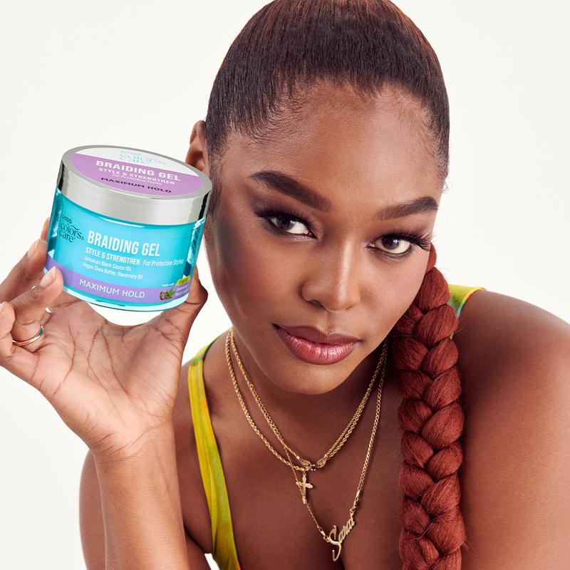 KISS Colors & Care Braiding Gel, Maximum Hold, 6 oz.