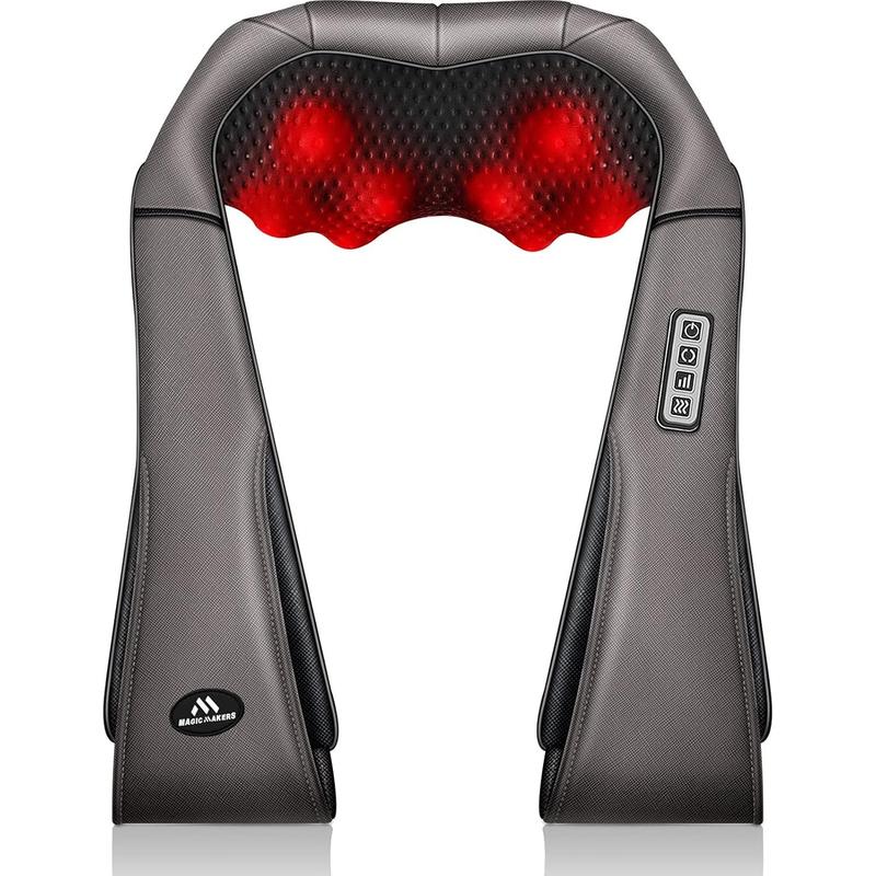 Neck Massager with Heat - Electric Shiatsu Deep Kneading Back Massage for Neck Pain, Shoulder, Waist, Relax Gift for Her Him Women Men Dad Mom Christmas Mothers Day Fathers Gifts