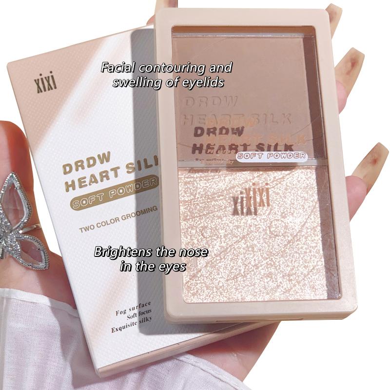 xixi Contour Highlighter Shadow Bronzer Matte Shimmer Brighten Face Sculptor Shading Contouring Powder Palette Repair Makeup Face