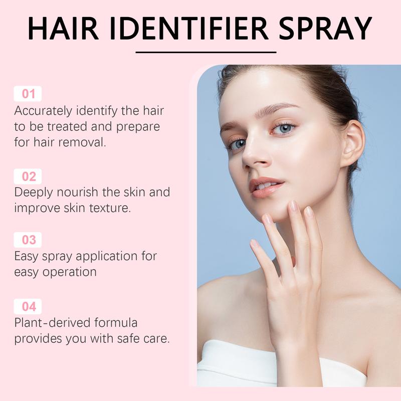 Hair ldentifier Spray for Face Shaving Skin Body Hair ldentifying Spray for Dermaplaning Tool for Face, Christmas Gift Body Care Hair Removal Wax Comfort Cosmetic Cream Body Care Hair Removal