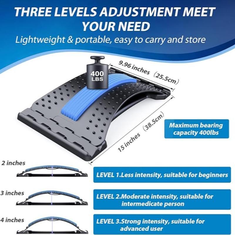 Adjustable Back Support Board, 1 Count Back Supporting Rack, Back Massaging Tool, Manual Back Massager for Women & Men Home & Travel