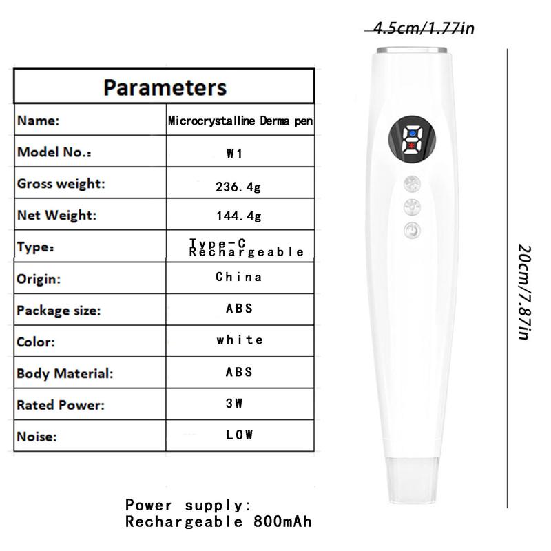 Microcrystalline Skin Pen, 1 Box Portable Microcrystalline Serum Freeze-dried Powder Water Light Instrument, Facial Beauty Instrument for Home Use