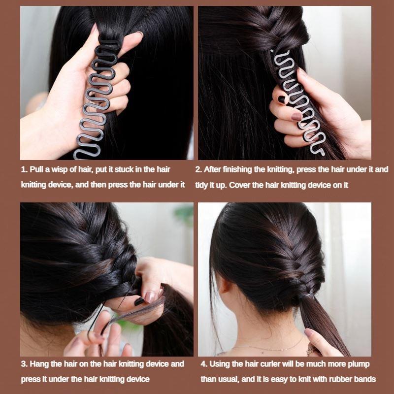 Hair Braiding Tool, French Braid Maker, Heatless Hair Styling Tools for All Hair Types