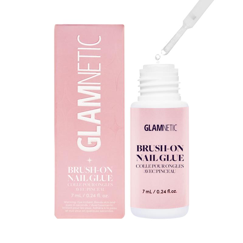 Glamnetic | Brush-On Nail Glue for Non Damaging Press-on Nail Application Nail Art Care Manicure Polish