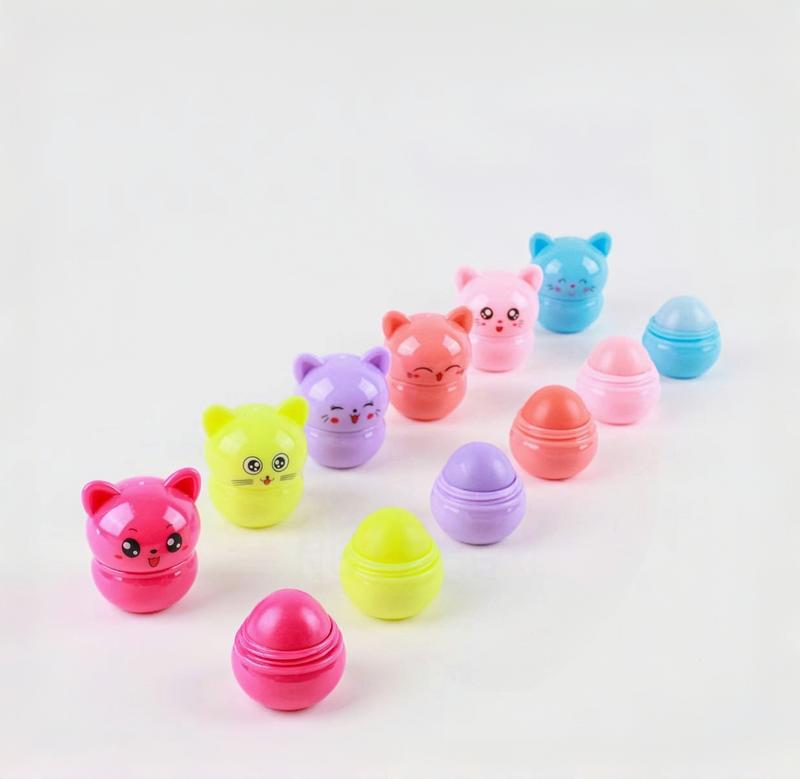 12 pieces a box, winter new cat design lip balm, moisturizing lip balm, moisturizing moisturizing products, suitable for various occasions lip makeup