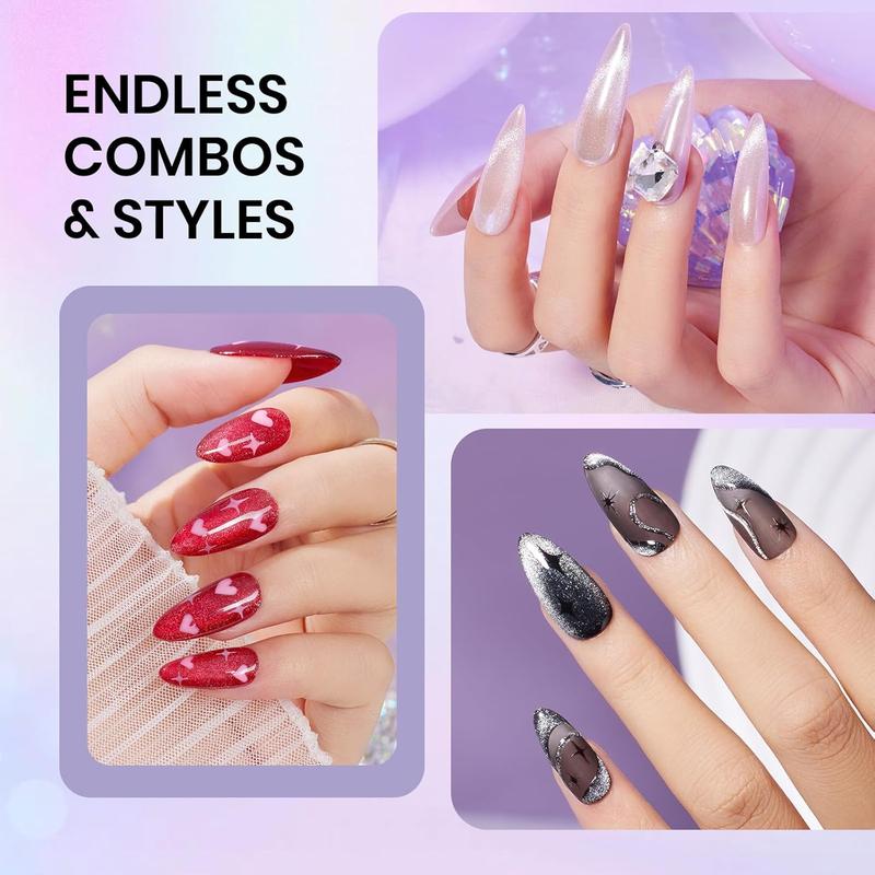 Beetles Cat Eye Gel Nail Polish 15ml Gel Polish Soak Off UV LED Nail Lamp 1 Color Silver Shimmer Velvet Gel Nail Polish Nail Art Manicure Salon DIY Home