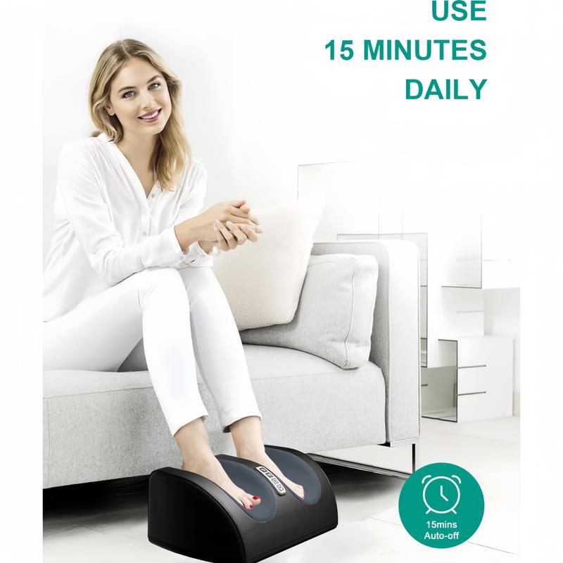 Shiatsu Foot Massager Machine with Heat, Foot and Calf Massager with Massage Roller, Deep Tissue Massager for Foot Massage and Calf Massage, Gifts for Mom & Dad