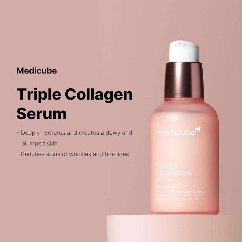 Triple Collagen Serum 1.85 fl.oz - Nourish dull skin with Triple Collagen Complex - A lightweight serum with Niacinamide and Hyaluronic Acid - Korean Skincare Blemish Daily Freckle Olive Freckle Olive Pore Skin Repair