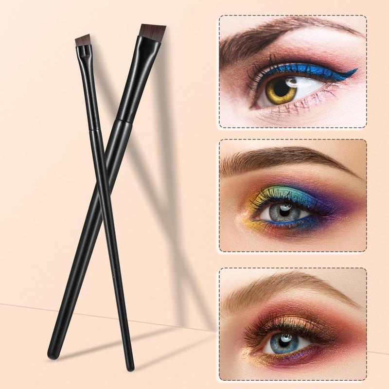 5-Piece Set Eyeliner Brushes for Precision Makeup Application - Fine Angled & Ultra Thin Slanted Flat Angle for Professional Beauty Cosmetic Tool