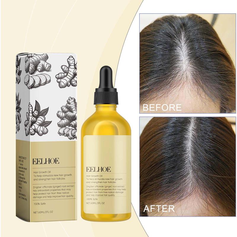 Eelhoe Natural Hair Growth Oil - Carvenchi Veganic Organic Rosemary Oil for Dry Damaged Hair and Thin Hair - 120 ML - Haircare, Comfort