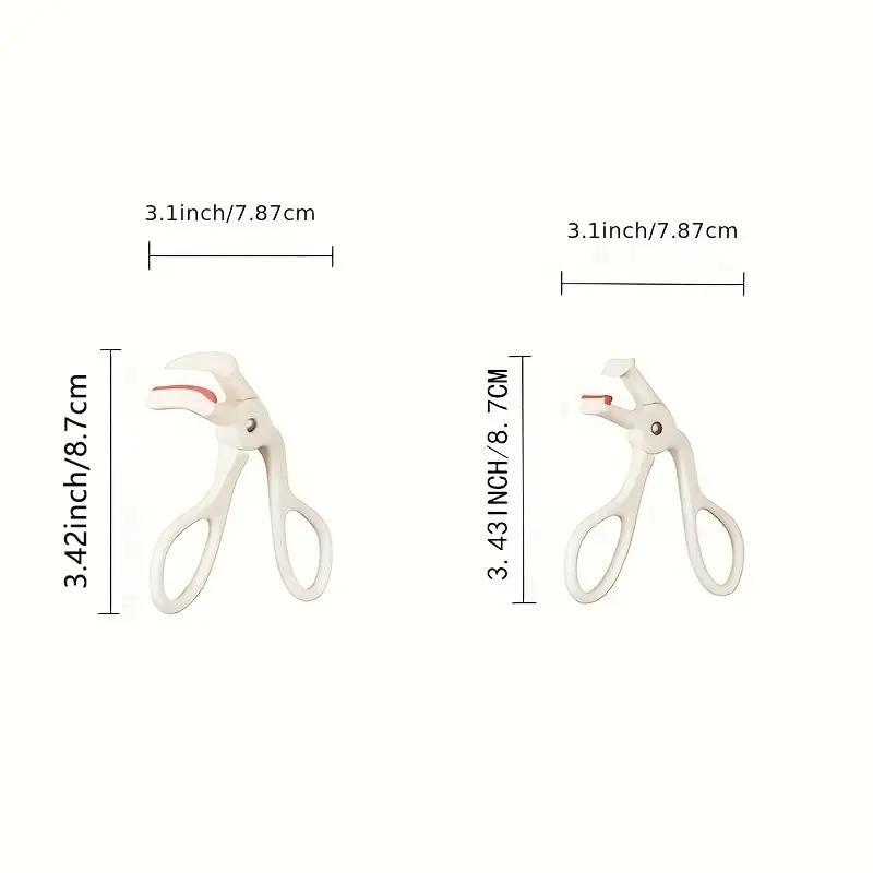 Wide Angle Eyelash Curler (2pcs set), Portable Natural Curl Eyelashes Curling Tool, Professional Makeup Tools for Women