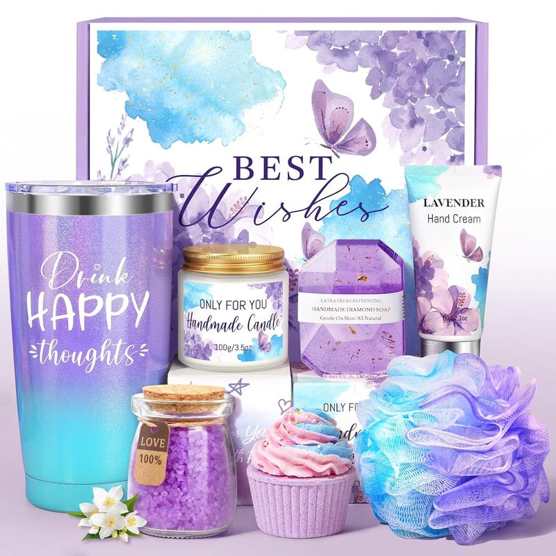 Birthday Gifts Set for Women,Christmas Spa Gift Baskets for women Self Care Gifts Unique Happy Birthday Set for Mom Sister Coworker Bestie Relaxing Gifts Box for Women Day Christmas, Valentine's Day