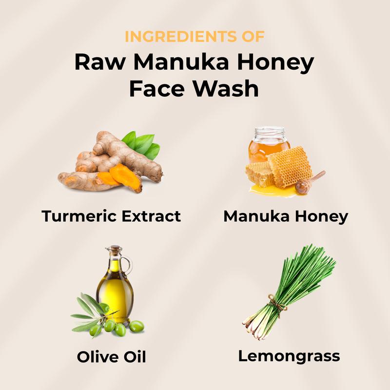 Raw Manuka Honey and Turmeric Face Wash (NEW) skincare routine