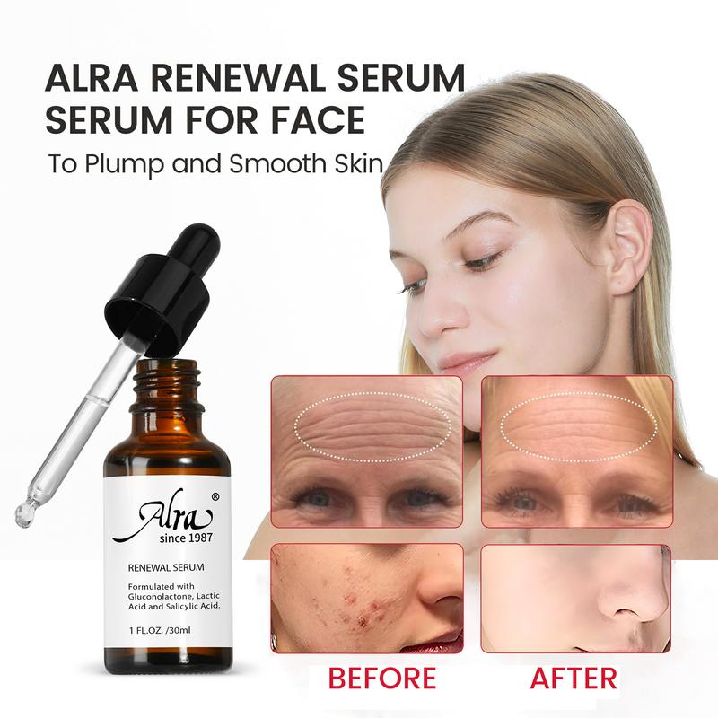 Alra Renewal Face Serum for Acne Scars,Smoothing,Exfoliation,Blackhead,Pores Minimizer,Facial Peeling Serum for Women & Men,Skincare Facial Essence