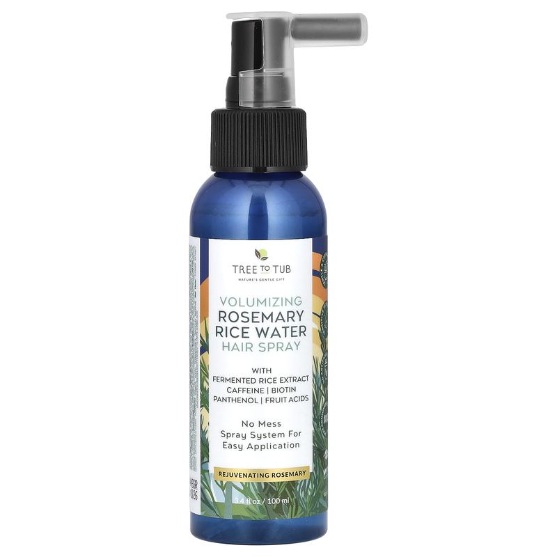 Tree To Tub Volumizing Rosemary Rice Water Hair Spray, 3.4 fl oz (100 ml)