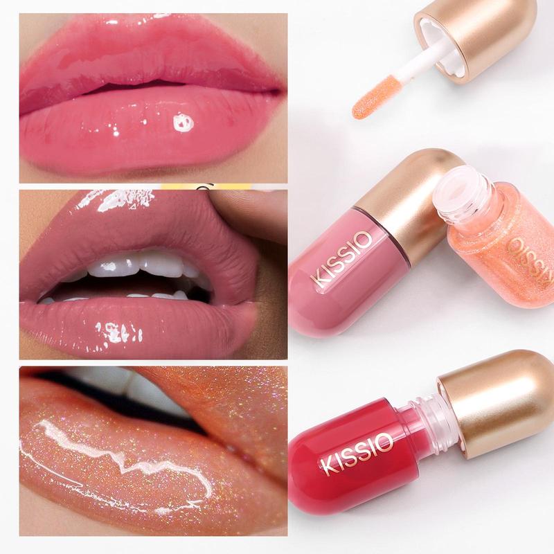 Moisturizing Lip Plumper Gloss, Plant Extracts Hydrating Juicy Lip Gloss, Long Lasting Tinted Glossy Lipstick, Plumping Lip Moisturizer