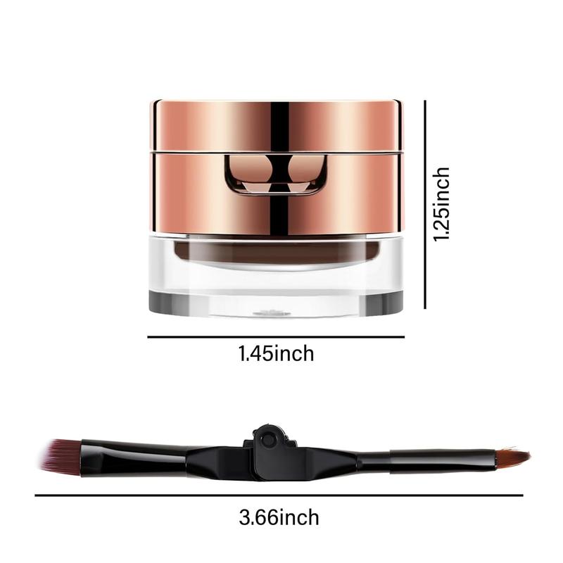 Cream Eyebrow Duo Kit, Brow Powder and Eyeliner Gel, Eye Brow Pomade Waterproof Highly Pigmented, Filler Thicker Brows, with Dual Head Brush Makeup Matte Silky Cosmetic