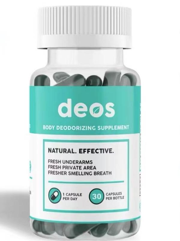 [spend $10 get one more]Internal Deodorant Supplement -DEOS Full Body Deodorizer for Gut Health, Skin Health, Detox & Digestion Support- Natural Odor Control Chlorophyll Pills for Head-to-Toe Freshness | 30 Capsules