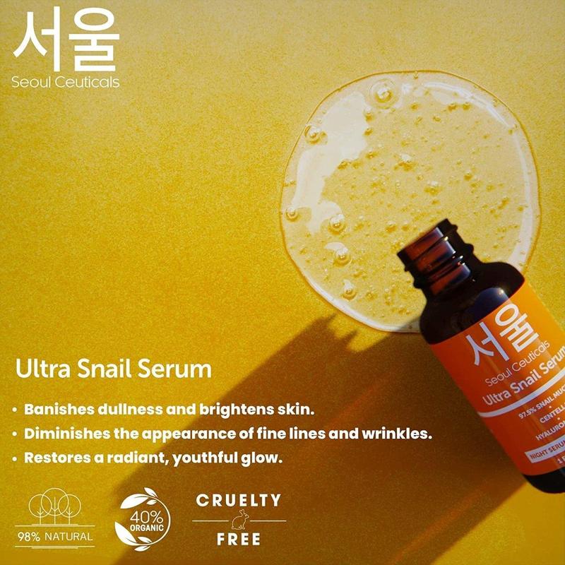 Korean Snail Serum for Youthful Skin Repair and Restoration Skincare Cica