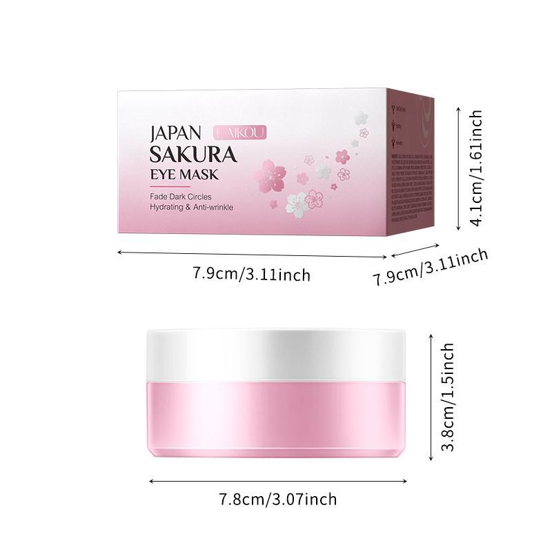 Sakura Eye Mask, 50pcs box Skin Care Under Eye Patches for Reducing The Look Of Dark Circles, Hydrating Eye Care Treatment for Women